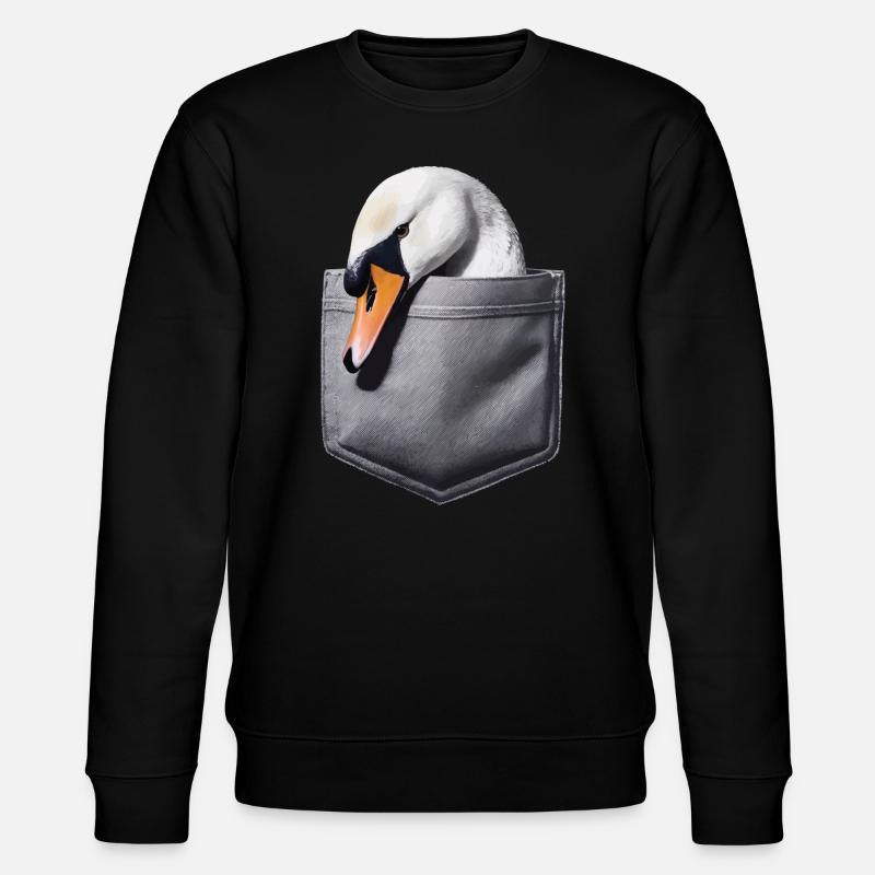 Schwan - Stanley/Stella Unisex Bio-Sweatshirt CHANGER  - Schwarz