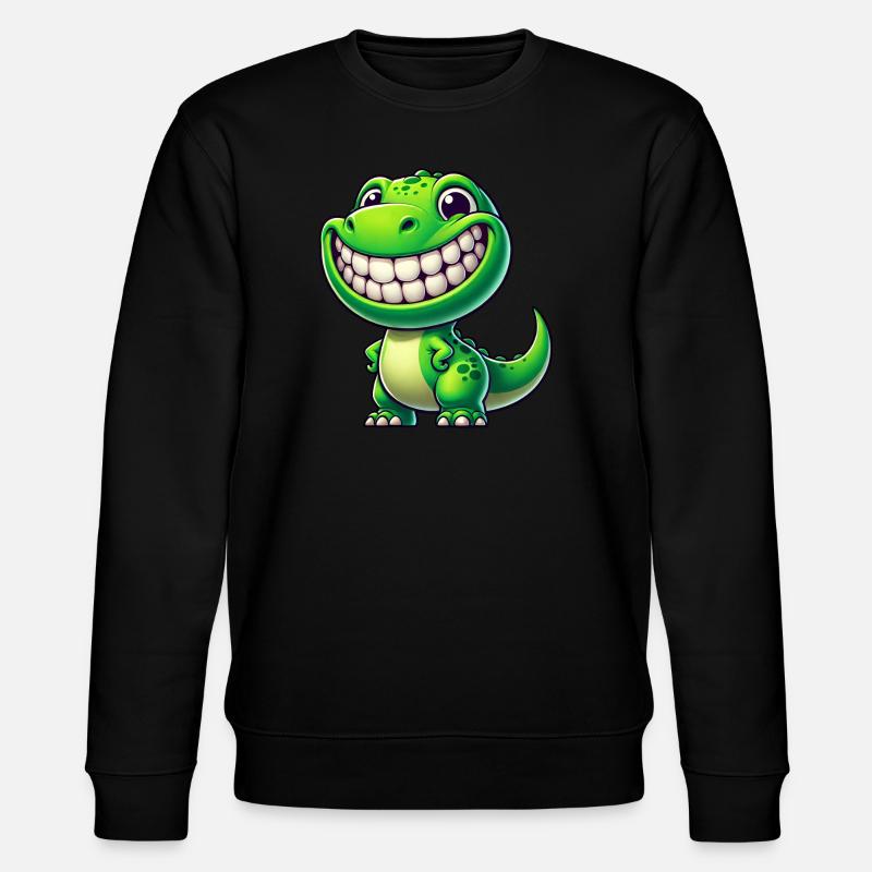 Dinosaure mignon T-Rex Cartoon Friendly - Sweat bio CHANGER Stanley/Stella Unisexe - noir