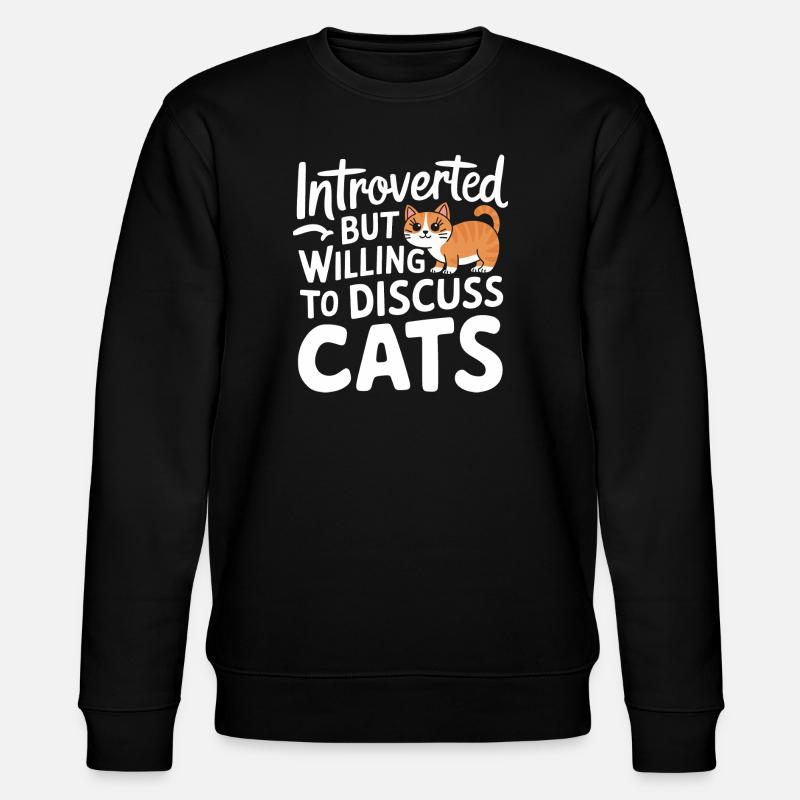 Introvert, antisocial, introvert - Stanley/Stella CHANGER Unisex Organic Sweatshirt - black