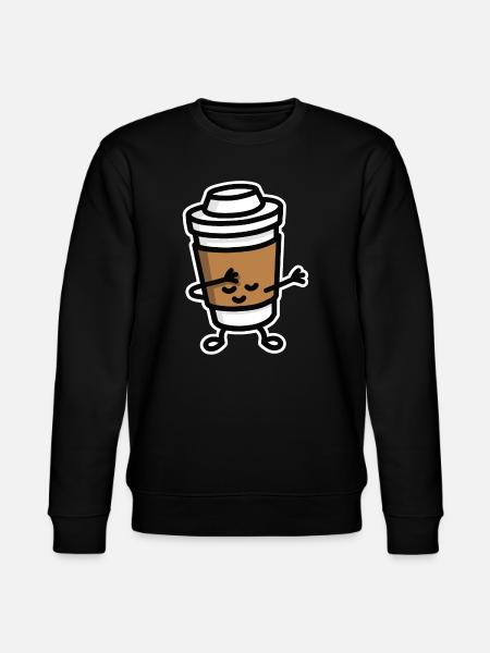 Dab / dabbing cardboard coffee cup - Stanley/Stella CHANGER Unisex Organic Sweatshirt - black