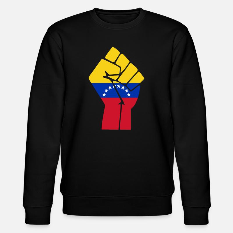 Venezuela Faustflagge - Stanley/Stella Unisex Bio-Sweatshirt CHANGER  - Schwarz