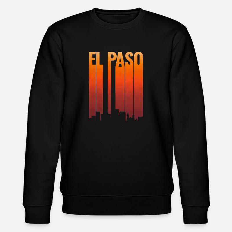 El Paso Skyline Sunset - Stanley/Stella CHANGER Unisex Organic Sweatshirt - black