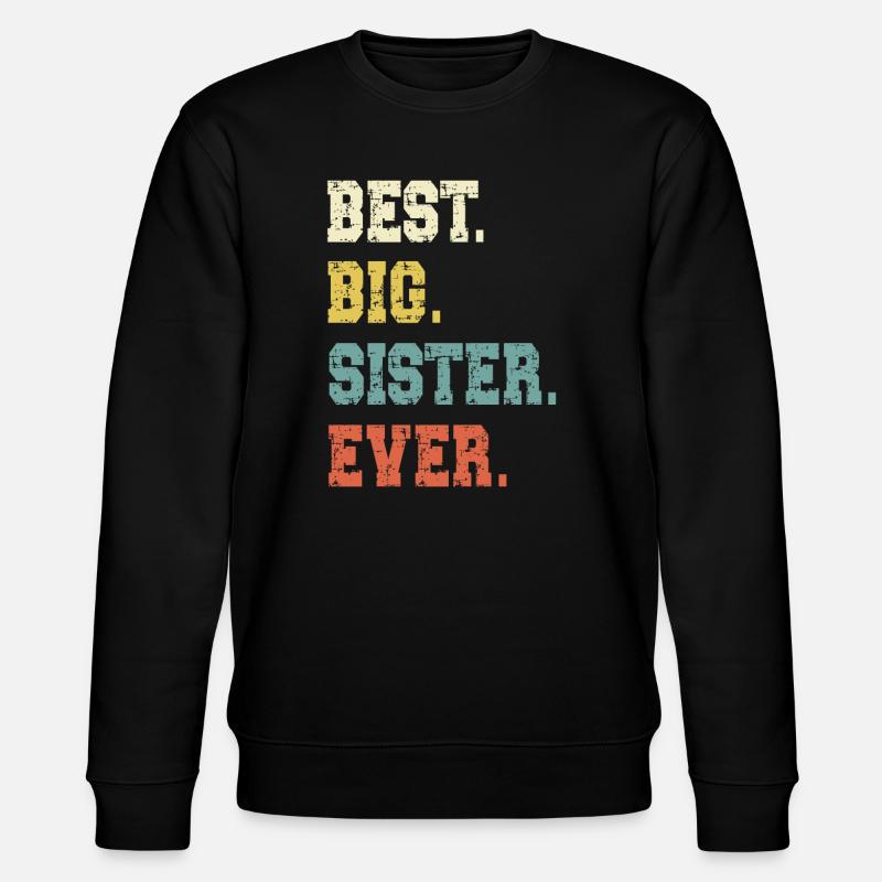 Grosse Schwester - Stanley/Stella Unisex Bio-Sweatshirt CHANGER  - Schwarz