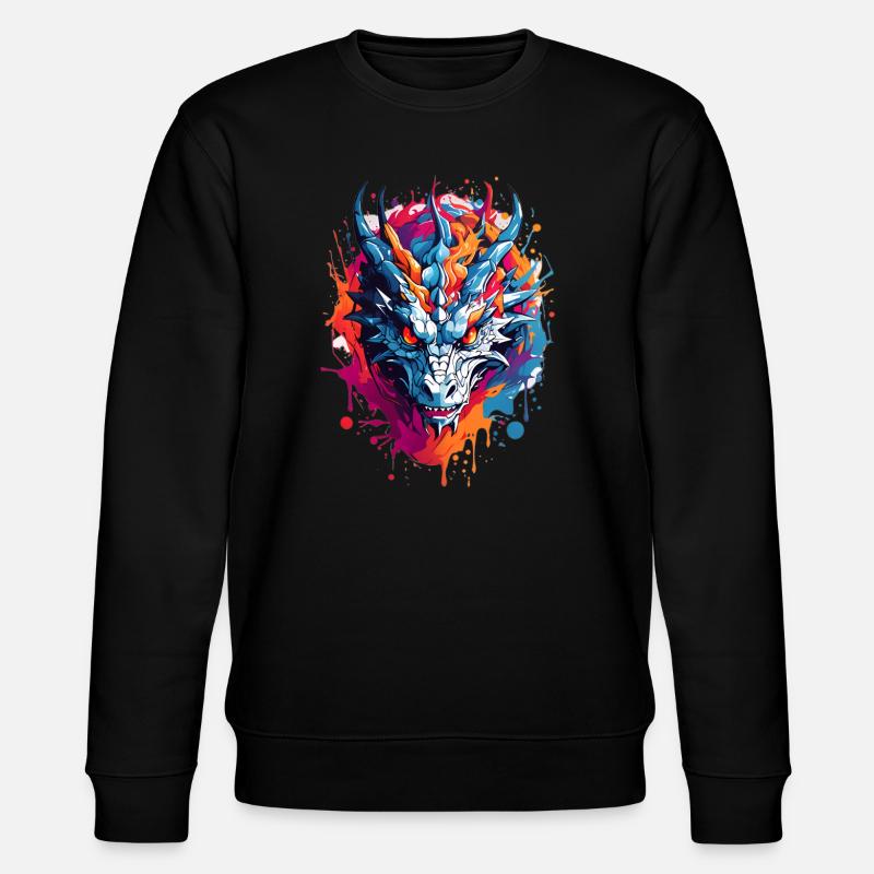 Coole Drache - Stanley/Stella Unisex Bio-Sweatshirt CHANGER  - Schwarz