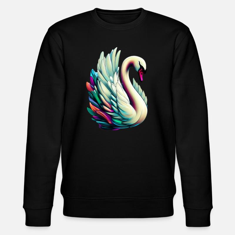 Schwan - Stanley/Stella Unisex Bio-Sweatshirt CHANGER  - Schwarz
