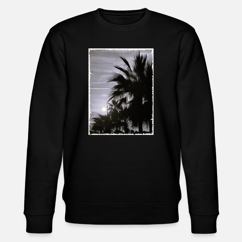 Palme mit Rand SW - Stanley/Stella Unisex Bio-Sweatshirt CHANGER  - Schwarz