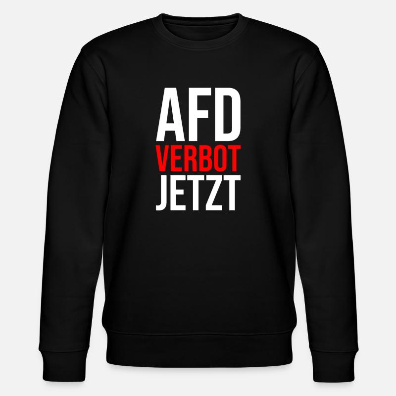 AFD VERBOT JETZT - Stanley/Stella Unisex Bio-Sweatshirt CHANGER - Schwarz