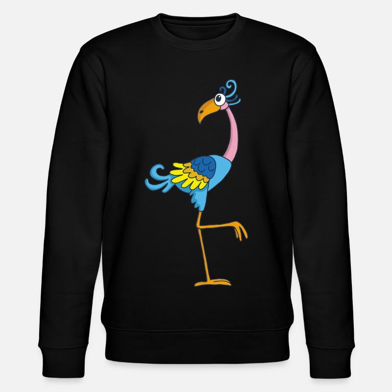 Lustiger Vogel - Stanley/Stella Unisex Bio-Sweatshirt CHANGER  - Schwarz
