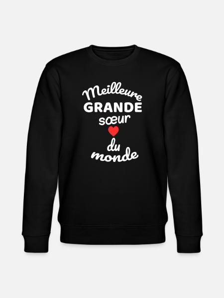 Eternal Sibling Gift with Rougé Heart - Stanley/Stella CHANGER Unisex Organic Sweatshirt - black