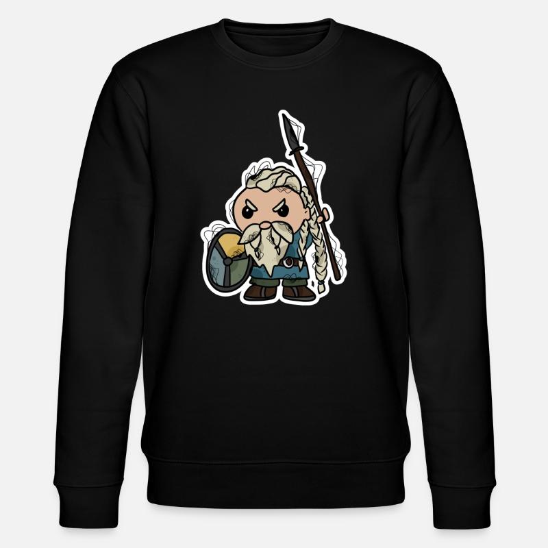 Wikinger | Krieger | Zwerg - Stanley/Stella Unisex Bio-Sweatshirt CHANGER  - Schwarz