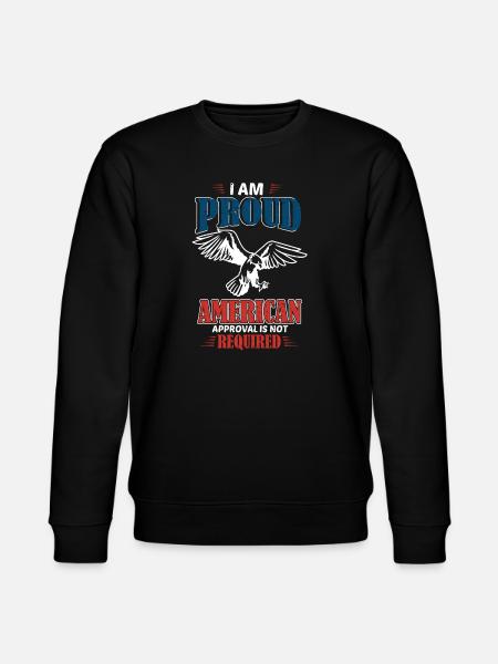 Proud American design with eagle - Stanley/Stella CHANGER Unisex Organic Sweatshirt - black