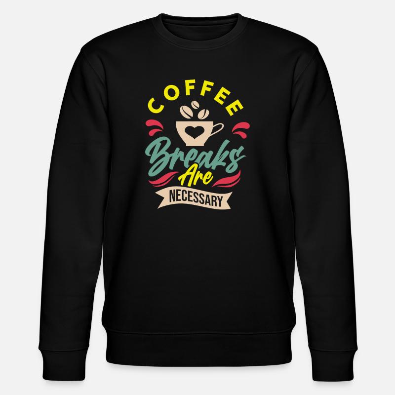 Coffee Break - Stanley/Stella Unisex Bio-Sweatshirt CHANGER  - Schwarz