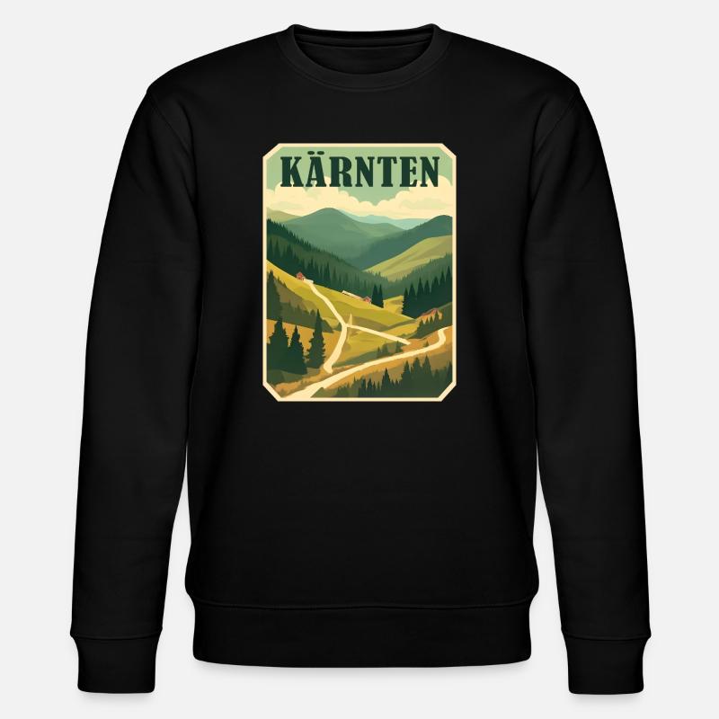 Kärnten retro Motiv - Stanley/Stella Unisex Bio-Sweatshirt CHANGER  - Schwarz