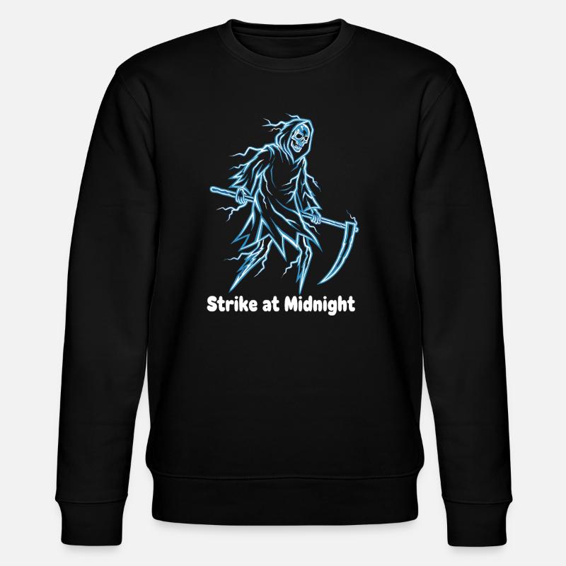 Mitternachts-Skelett Neon - Stanley/Stella Unisex Bio-Sweatshirt CHANGER  - Schwarz