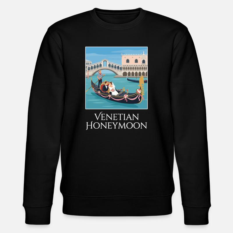 Venetian_Honeymoon_Gondel - Stanley/Stella Unisex Bio-Sweatshirt CHANGER  - Schwarz
