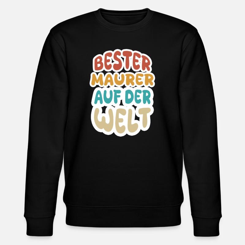 Appointment as a bricklayer - Stanley/Stella CHANGER Unisex Organic Sweatshirt - black