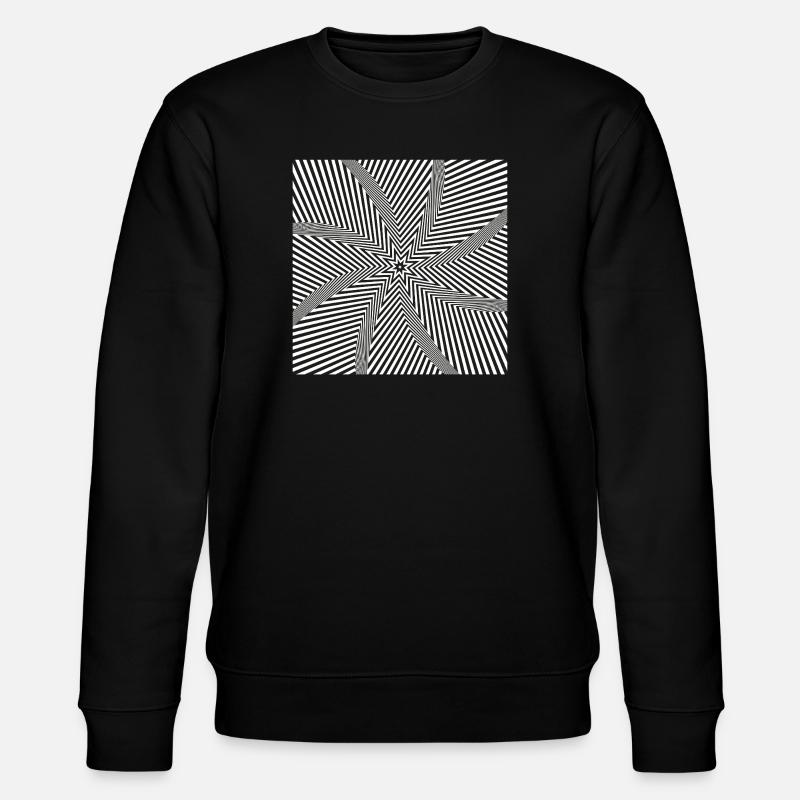 Labyrinthe optique en étoile - Sweat bio CHANGER Stanley/Stella Unisexe - noir