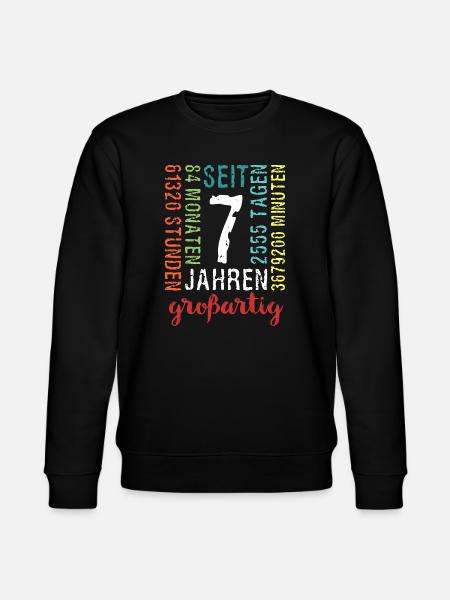 Great for 7 years - birthday seven 7. - Stanley/Stella CHANGER Unisex Organic Sweatshirt - black