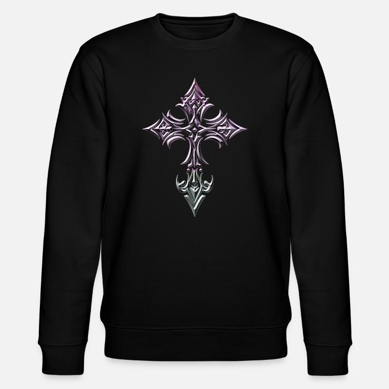 Gotisches Kreuz mit Steigung - Stanley/Stella Unisex Bio-Sweatshirt CHANGER  - Schwarz