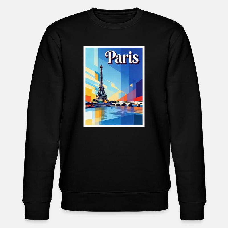Paris Prism Eiffel - Stanley/Stella CHANGER Unisex Organic Sweatshirt - black