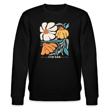 Subtiles Antifaschistisches FCK NZS Frauen - Stanley/Stella Unisex Bio-Sweatshirt CHANGER  - Schwarz - Vorne - Nik (191cm) & Marisol (170cm)