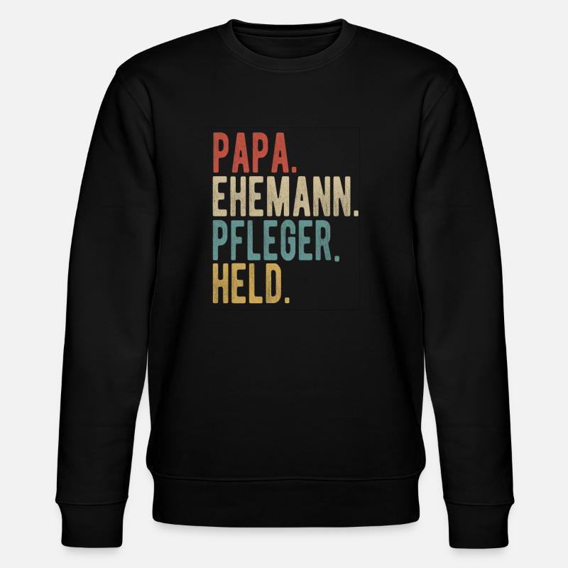 Pfleger Papa Ehemann Held - Stanley/Stella Unisex Bio-Sweatshirt CHANGER  - Schwarz