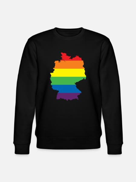 Rainbow Connection Embrace, Happy Pride - Stanley/Stella CHANGER Unisex Organic Sweatshirt - black