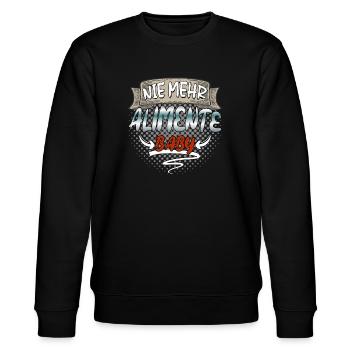 No more alimony - Stanley/Stella CHANGER Unisex Organic Sweatshirt - black - Front - Nik (191cm) & Marisol (170cm)