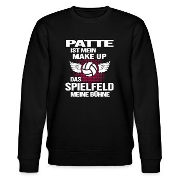 Handball Handballgirl Patte Handballspielerin - Stanley/Stella Unisex Bio-Sweatshirt CHANGER  - Schwarz - Vorne - Nik (191cm) & Marisol (170cm)