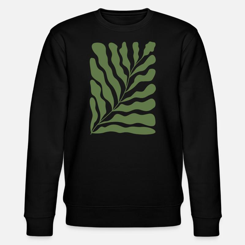 Abstract Floral - Stanley/Stella Unisex Bio-Sweatshirt CHANGER  - Schwarz