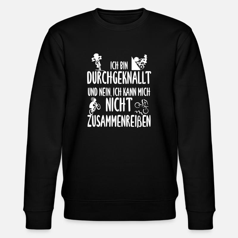 Durchgeknallt Radeln - Stanley/Stella Unisex Bio-Sweatshirt CHANGER - Schwarz
