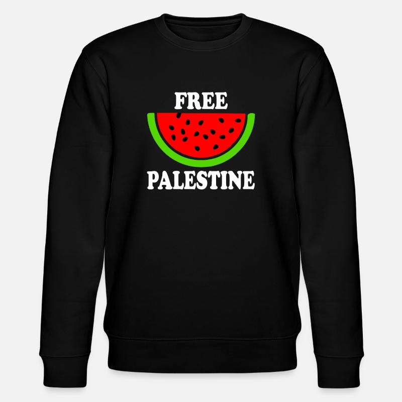 Palestine libre - melon pastèque - Sweat bio CHANGER Stanley/Stella Unisexe - noir