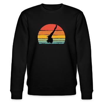 Gardasee - Sonnenuntergang - Stanley/Stella Unisex Bio-Sweatshirt CHANGER  - Schwarz - Vorne - Nik (191cm) & Marisol (170cm)