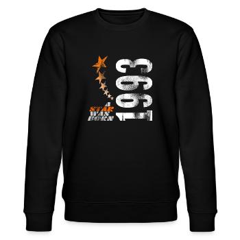 30. Geburtstag - Stanley/Stella Unisex Bio-Sweatshirt CHANGER  - Schwarz - Vorne - Nik (191cm) & Marisol (170cm)