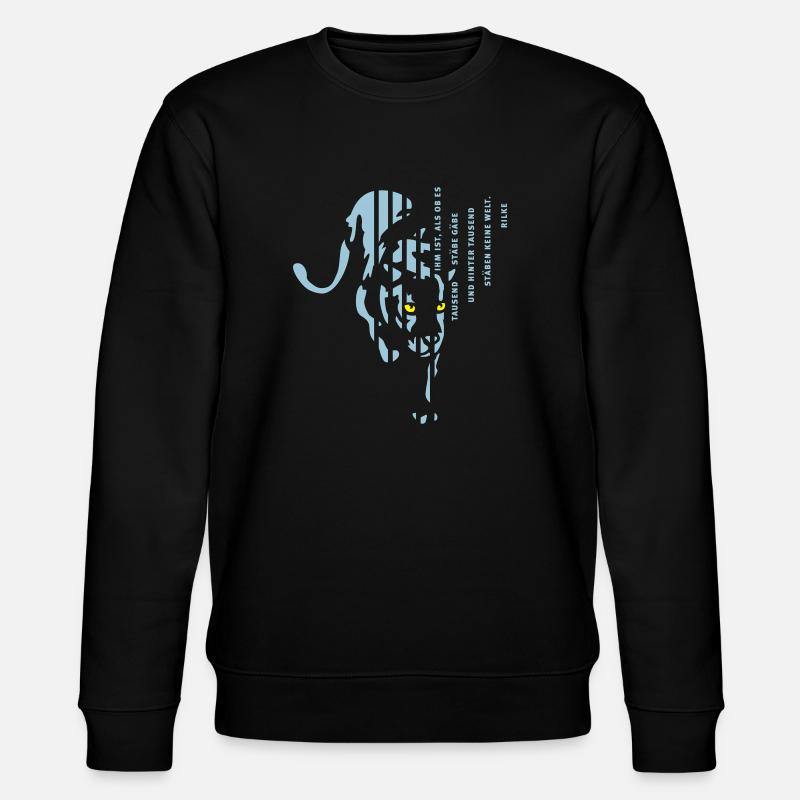 Panther von Rilke - Stanley/Stella Unisex Bio-Sweatshirt CHANGER  - Schwarz
