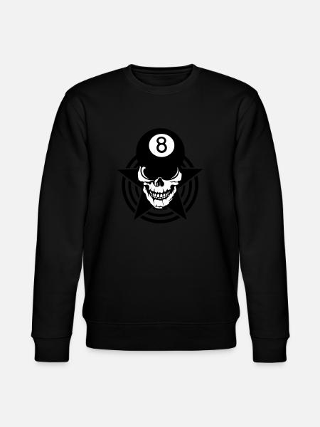 Schädel Billardkugel Schädel 8 - Stanley/Stella Unisex Bio-Sweatshirt CHANGER  - Schwarz