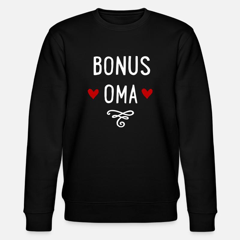 Bonus Oma - Stanley/Stella Unisex Bio-Sweatshirt CHANGER  - Schwarz
