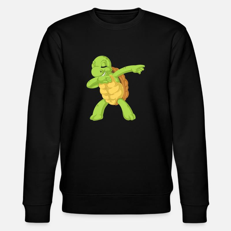 turtle dabbing - Stanley/Stella CHANGER Unisex Organic Sweatshirt - black