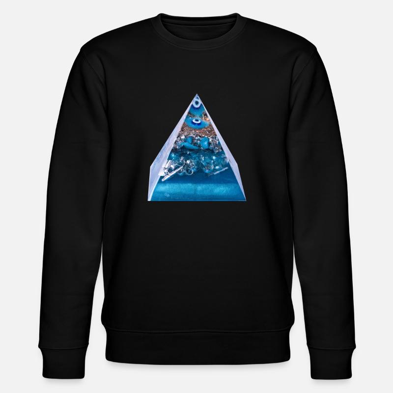 Schutzsymbol /Böses Blick-Schutz - Stanley/Stella Unisex Bio-Sweatshirt CHANGER  - Schwarz
