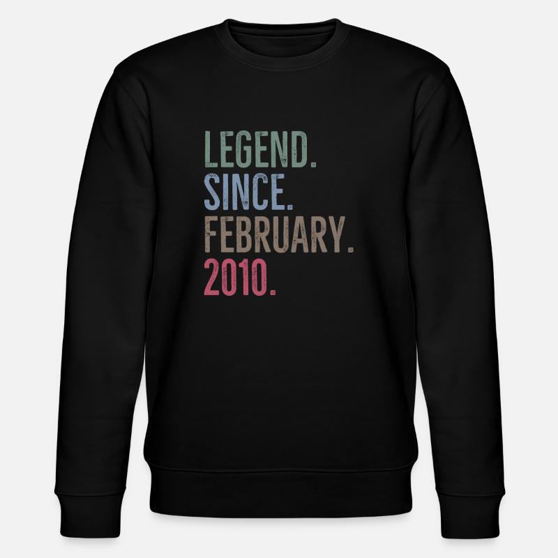 Legende seit Februar 2010 - Stanley/Stella Unisex Bio-Sweatshirt CHANGER  - Schwarz