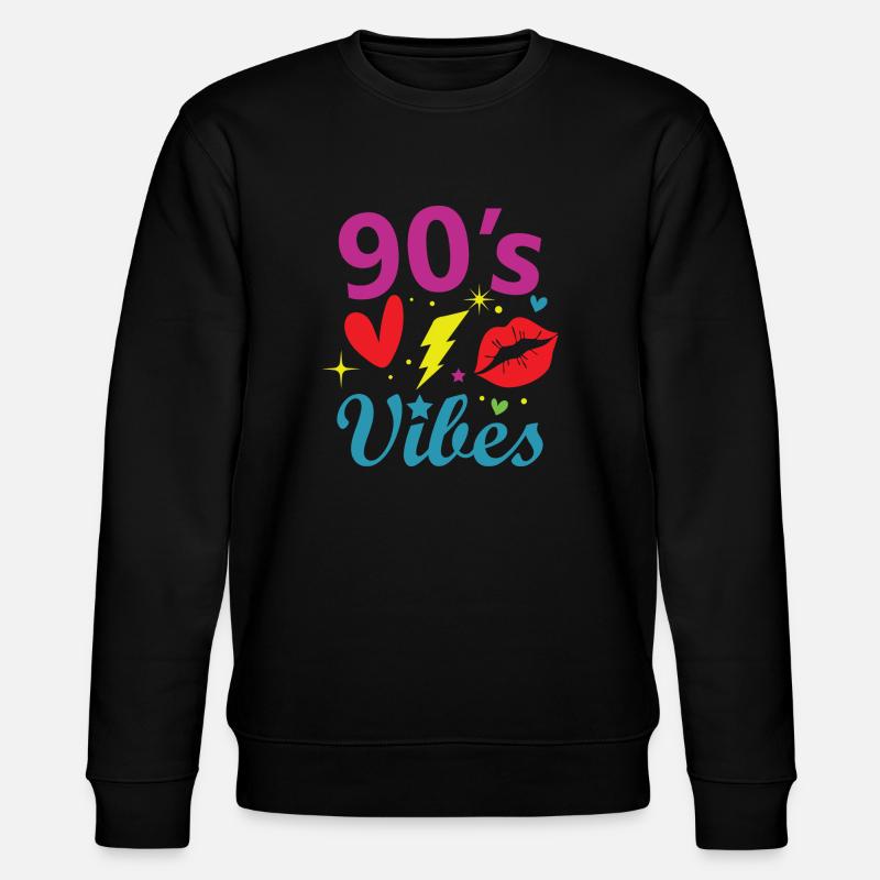 1990iger Sprüche 90s Geschenksidee - Stanley/Stella Unisex Bio-Sweatshirt CHANGER  - Schwarz
