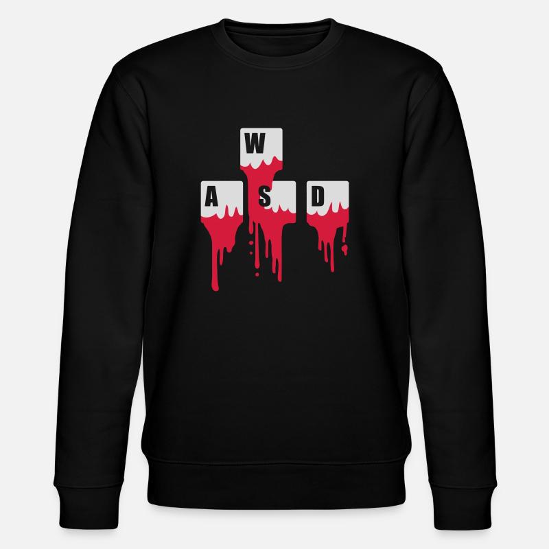 Computer Keyboard Keys WASD - Stanley/Stella CHANGER Unisex Organic Sweatshirt - black