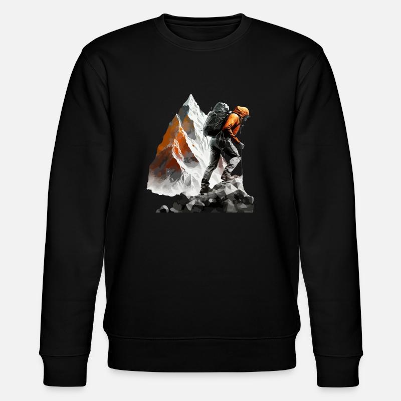 Der Kletterer - Stanley/Stella Unisex Bio-Sweatshirt CHANGER  - Schwarz