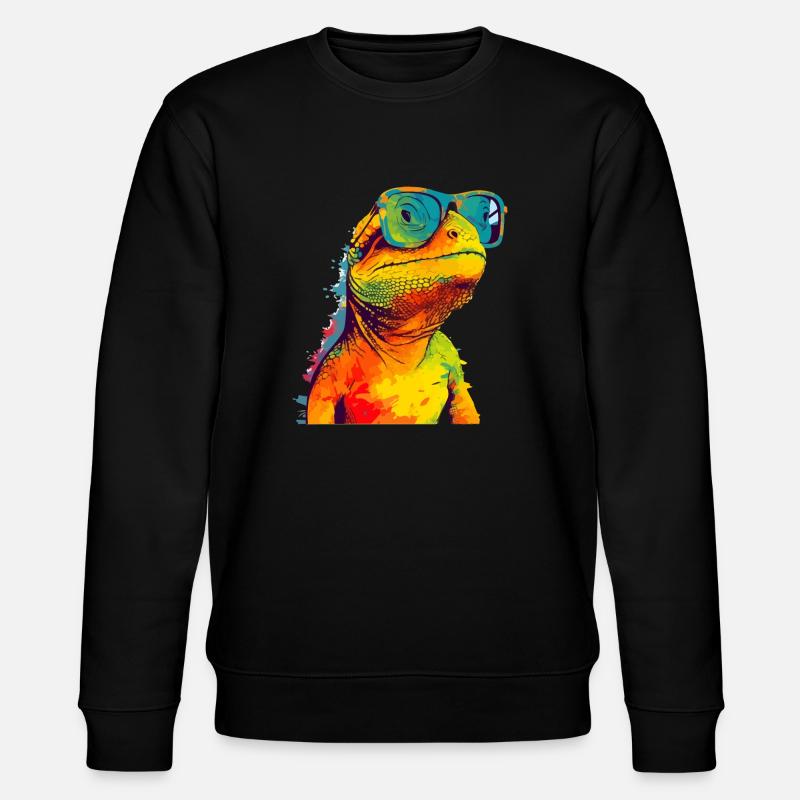 Stein le lézard - Sweat bio CHANGER Stanley/Stella Unisexe - noir