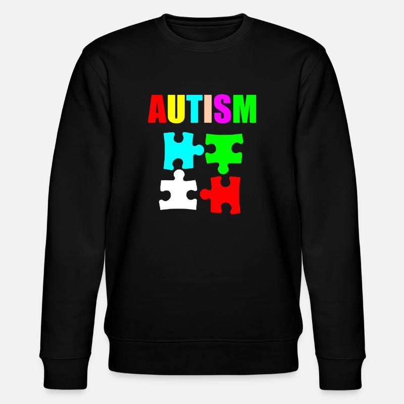 Autismus hell - Stanley/Stella Unisex Bio-Sweatshirt CHANGER  - Schwarz