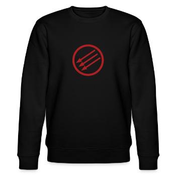 Drei Pfeile Eiserne Front Antifaschismus Antifa - Stanley/Stella Unisex Bio-Sweatshirt CHANGER  - Schwarz - Vorne - Nik (191cm) & Marisol (170cm)
