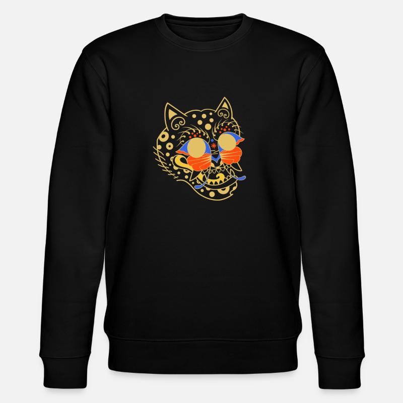 K-Tiger, The Butterfly Dream (Blue,Red) - Stanley/Stella CHANGER Unisex Organic Sweatshirt - black