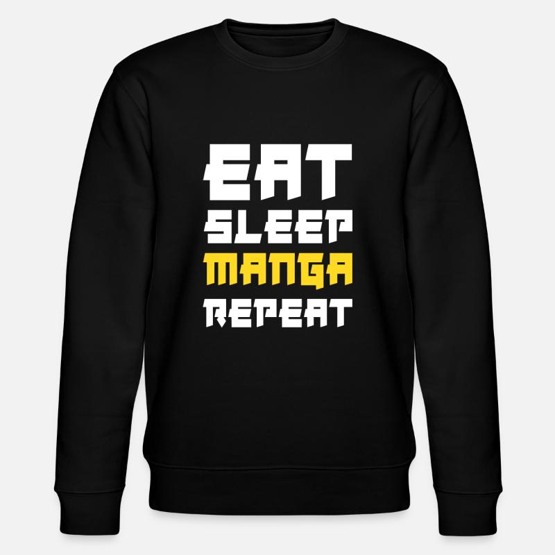 Eat Sleep Manga Repeat - Stanley/Stella Unisex Bio-Sweatshirt CHANGER  - Schwarz