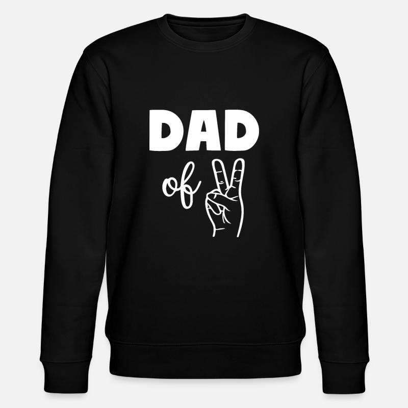 Dad of Two 2 Dad - Stanley/Stella Unisex Bio-Sweatshirt CHANGER  - Schwarz
