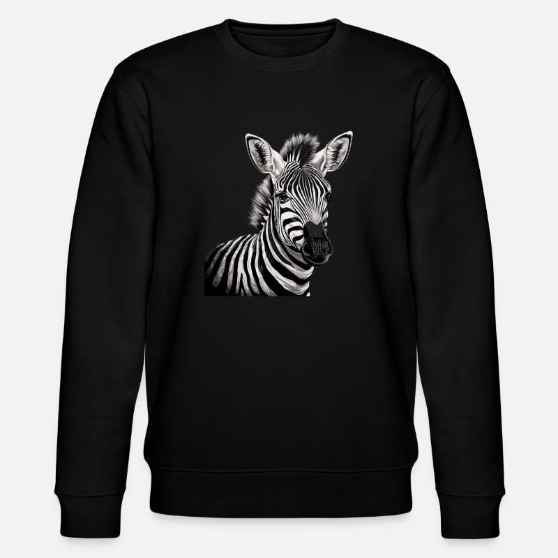 Zebra Afrika Tier - Stanley/Stella Unisex Bio-Sweatshirt CHANGER  - Schwarz